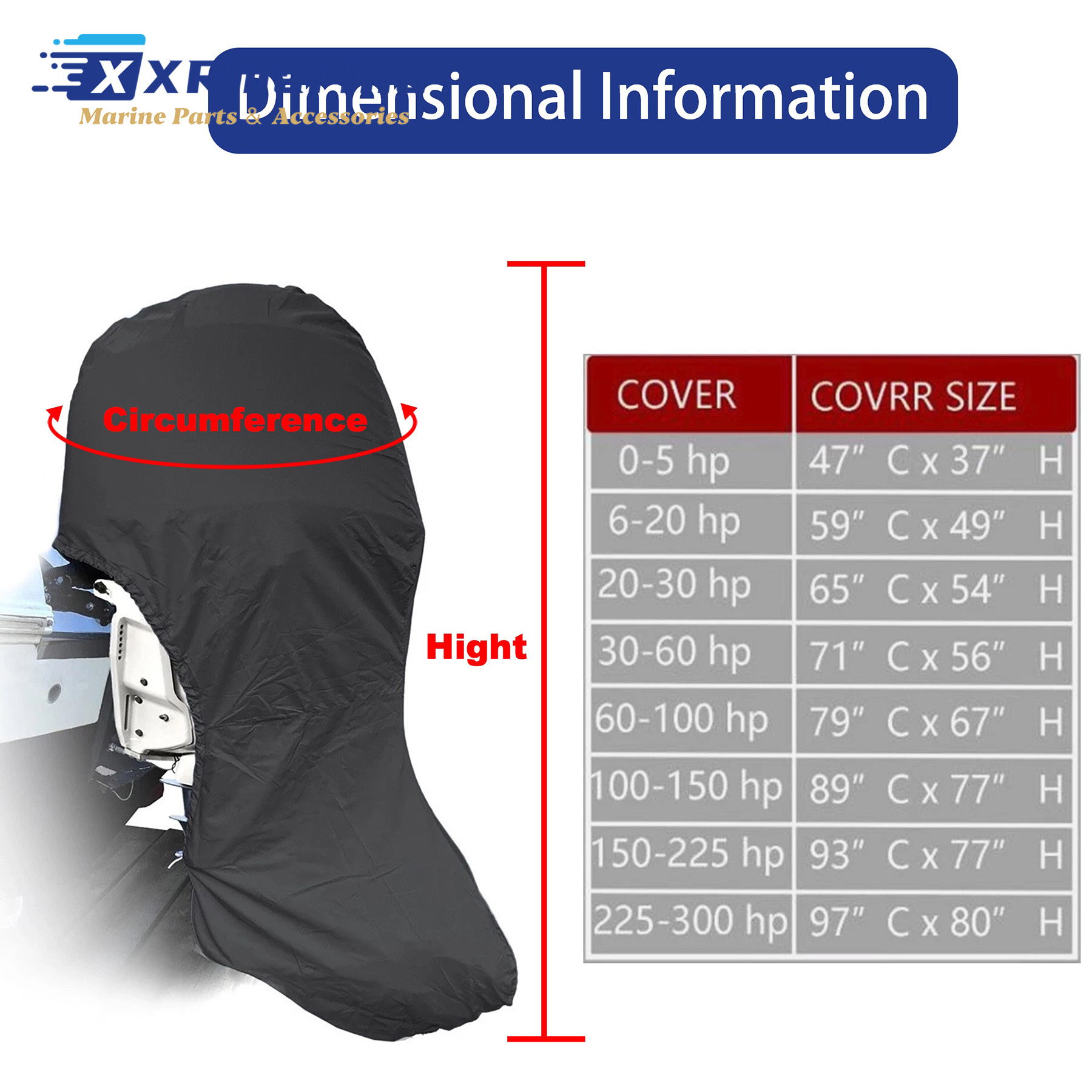 Outboard Motor Cover Fits for  - Fishing Boat Cover ulasan dan harga